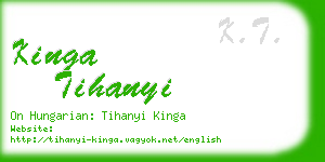 kinga tihanyi business card